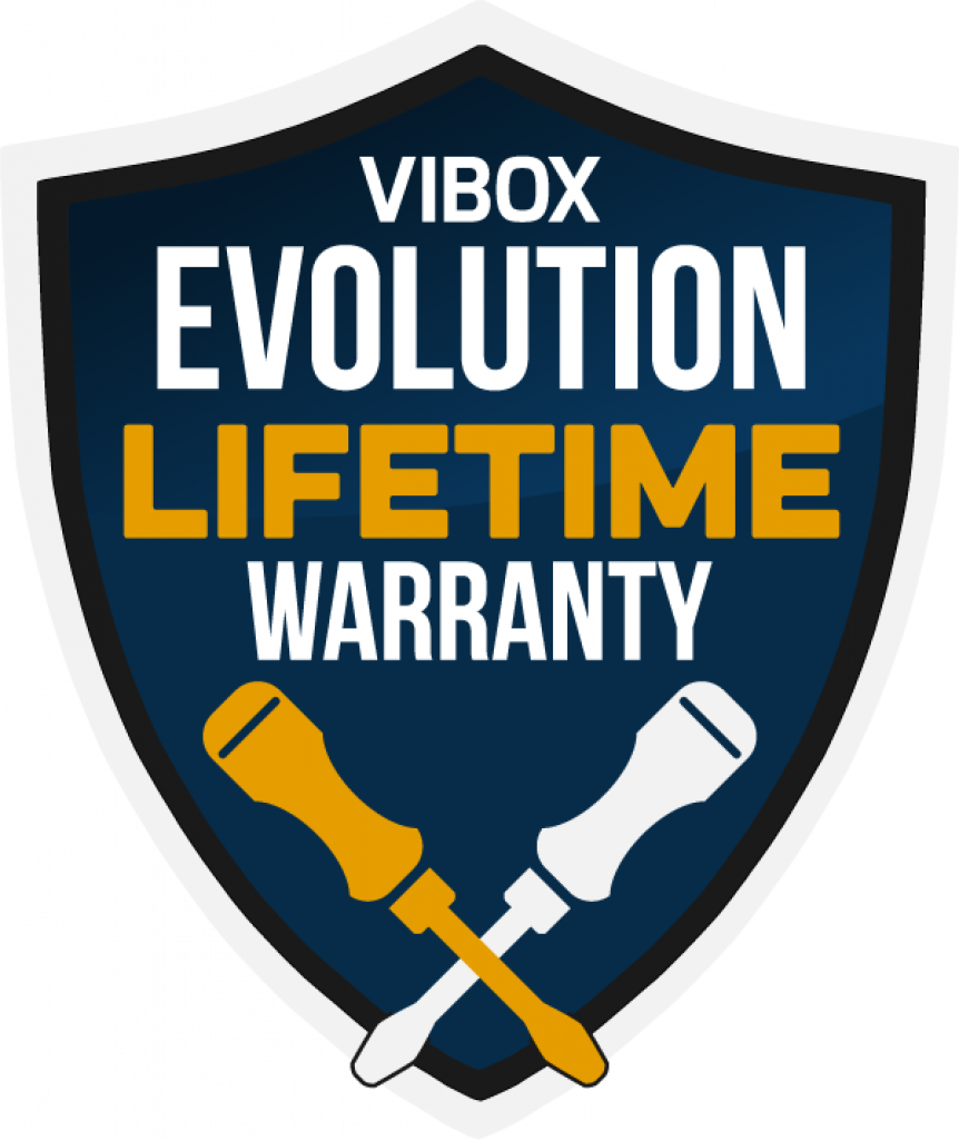 Vibox Evolution Lifetime Warranty badge